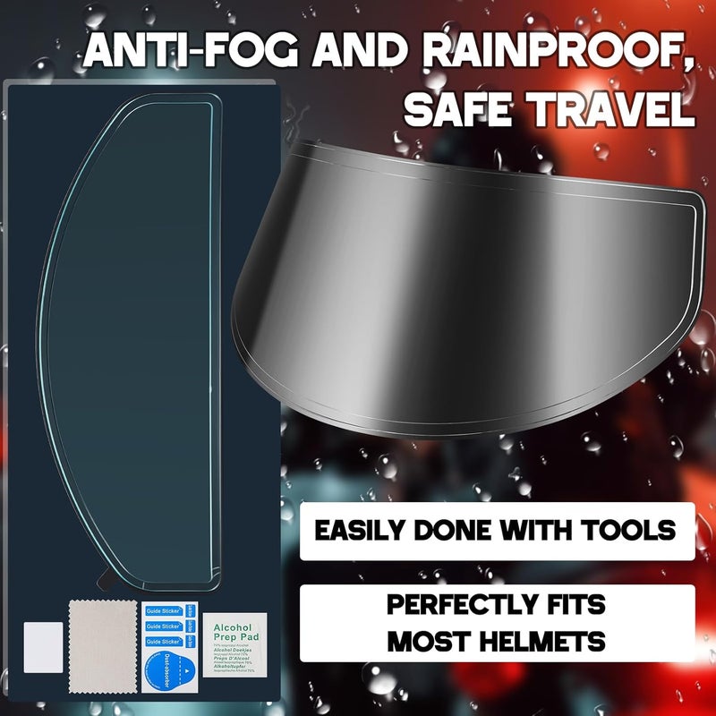 Kingdder 10 Pack Motorcycle Helmet Visor Anti Fog Film Helmet Mask Anti-fog Transparent Visor, Replacement Motorcycle Helmet Face Shield, for Safe Riding All Seasons Use - Image 5